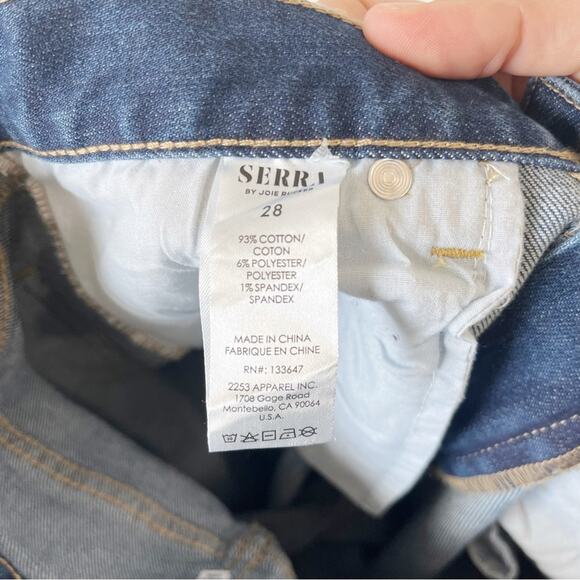 Serra by Joie Rucker High Rise Flare Crop Kick Jeans Sz 28 - Picture 5 of 6